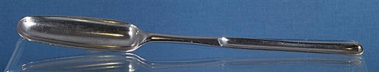 A George II silver marrow scoop, by Roger Hare, length 222mm Weight 1.5oz/48grms